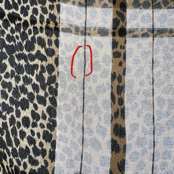 Womens Animal Print Scarf Brown Black Tonal Colors Soft Drape Rectangle 15x57 - Picture 11 of 11
